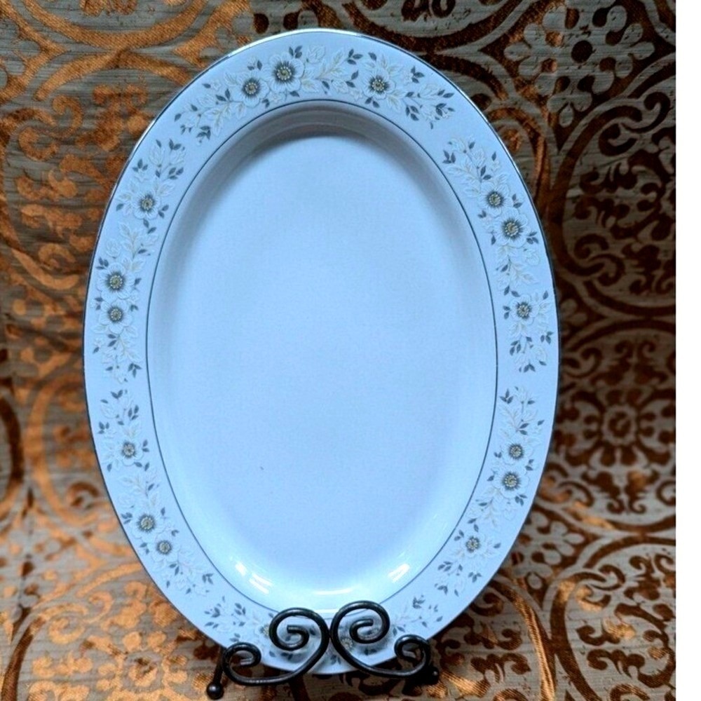 Cottagecore Vintage Sango Antibes Oval Oblong Serving Platter Plate 8080 China